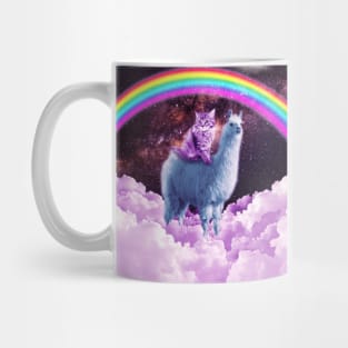 Rainbow Llama - Cat Llama Mug